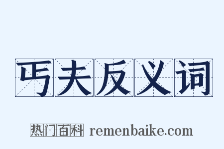 丐夫反义词是什么意思的图片